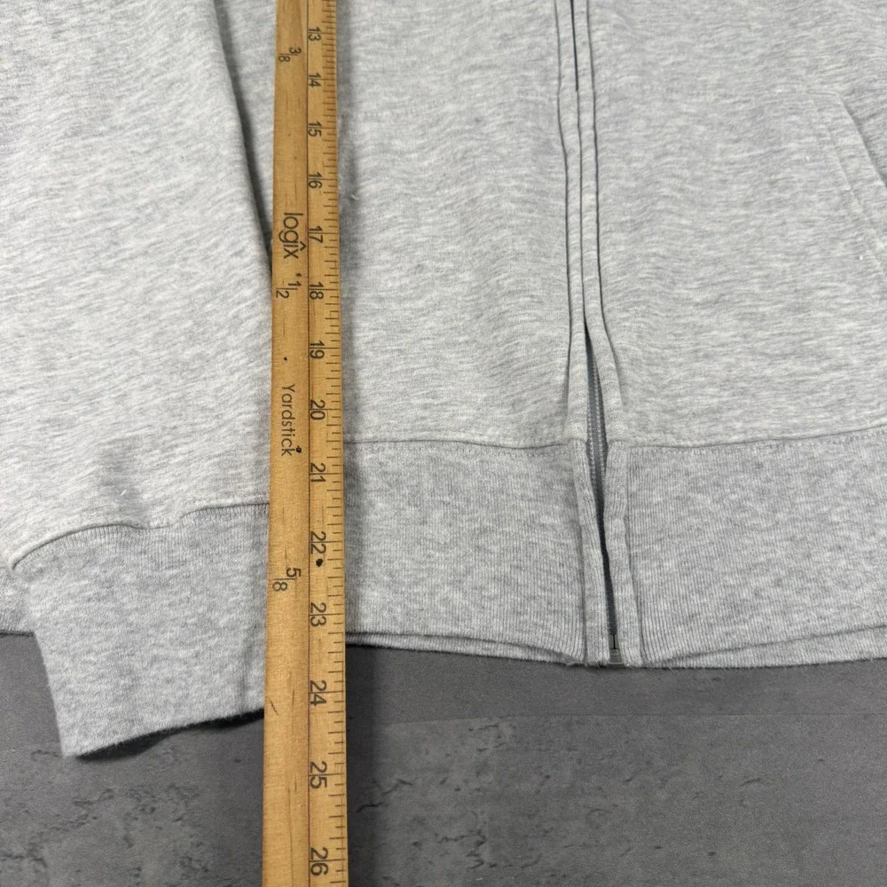 Gap Zip Up Hoodie XL Gray Wine Paisley Logo‎ Fleece Raglan Sweatshirt Babydoll